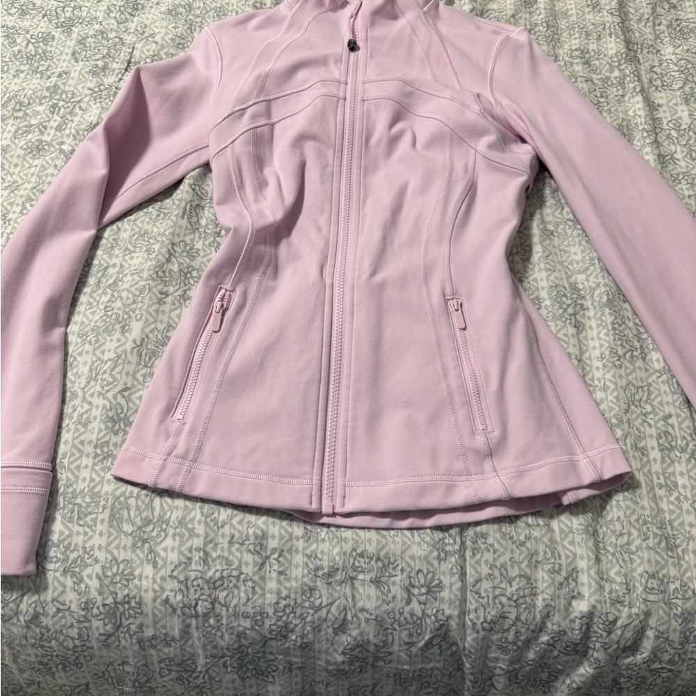 Like new Lululemon define jacket, Light Pink.